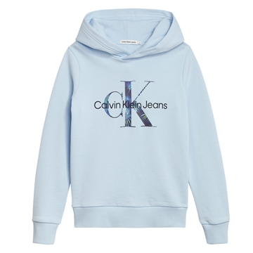 Calvin Klein Hoodie Palm Monogram Logo 1238 Cyr Keepsake Blue